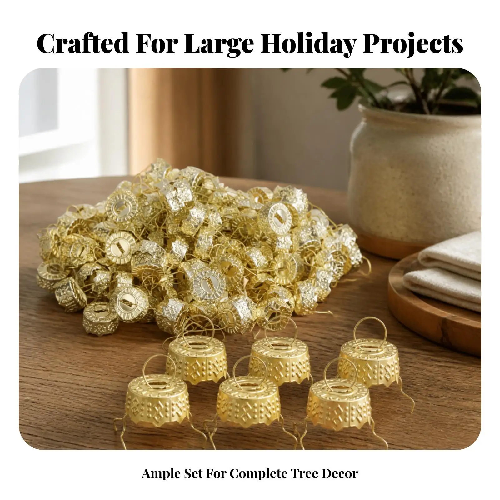 Christmas Ornament Cap with Flexible Wire Clips for Glass Balls Holiday Decoration Hardware and DIY Craft Accessories