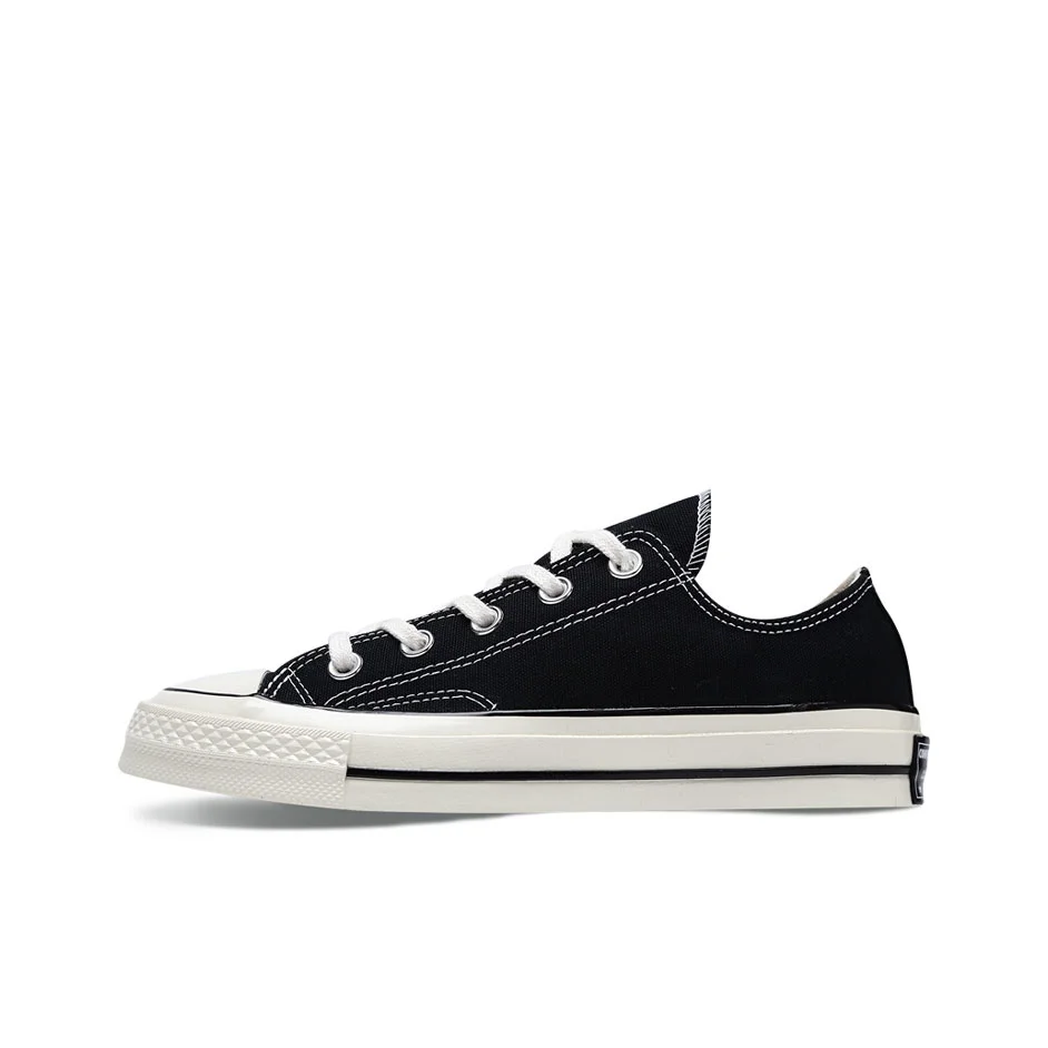 POIZON Converse 1970s All Star Tênis de lona de cano baixo retrô preto
