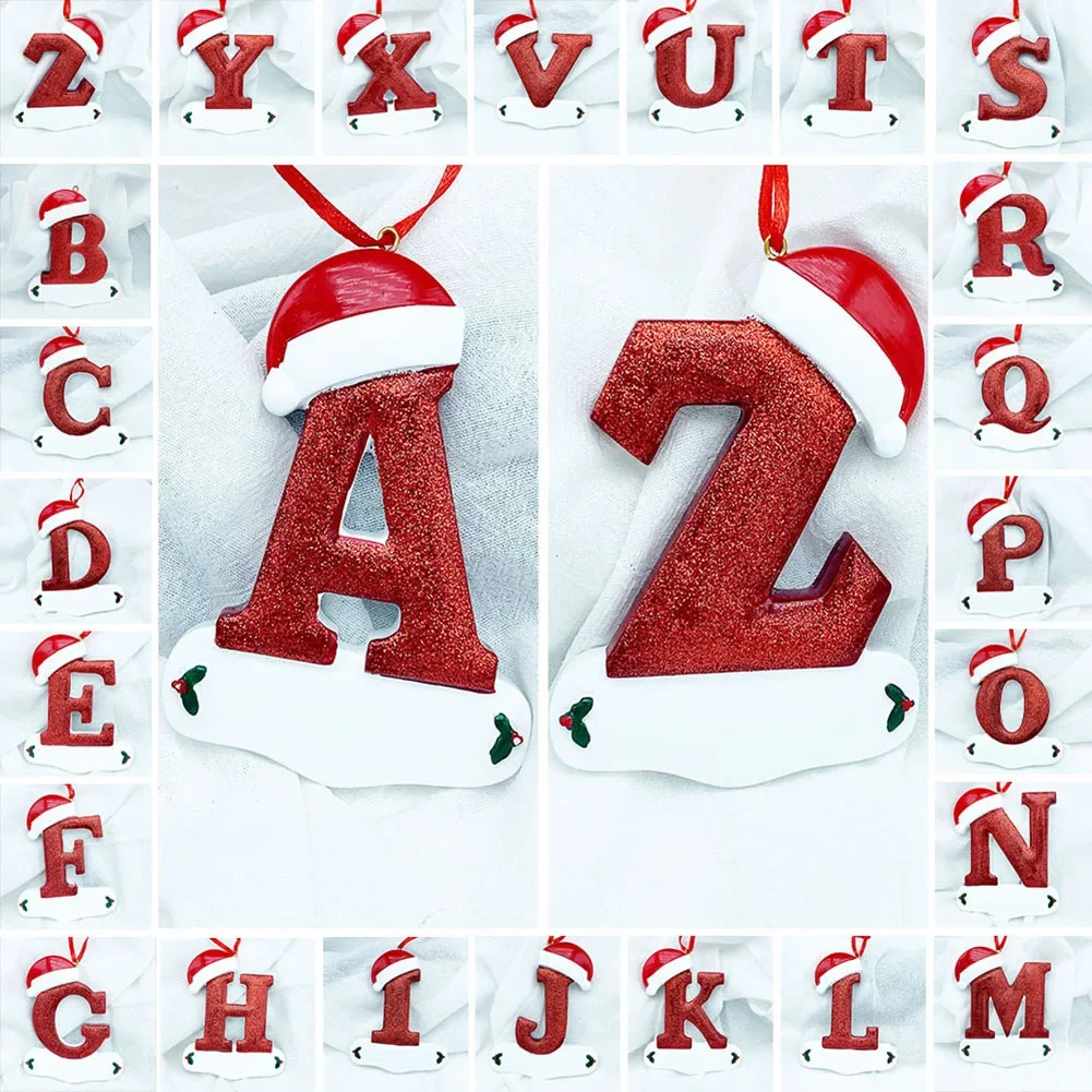 Personalized Christmas Tree Ornaments  Resin Alphabet Decorations  Write Names and Wishes  Create Lasting Memories