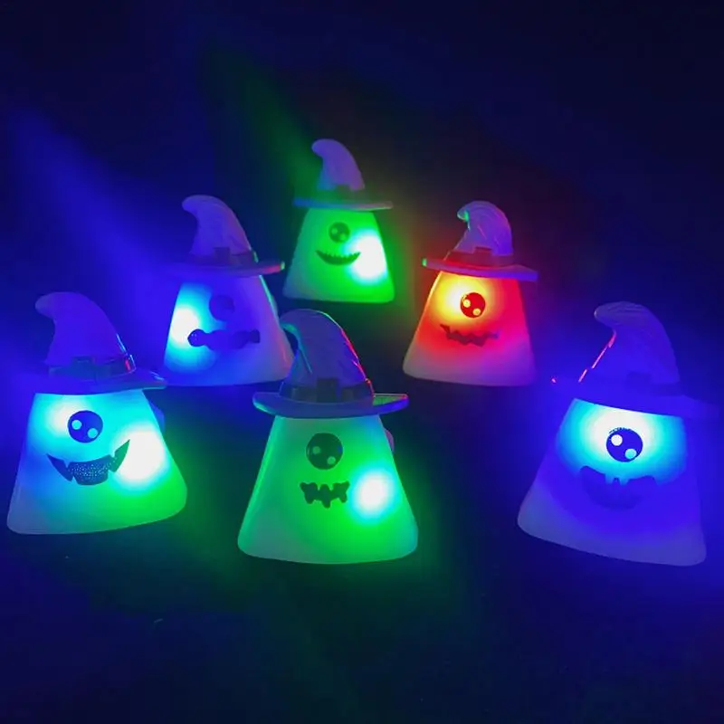 Glow Ghost Ring LED Flash Finger Rings Led Flash Ghost Finger Lights Led Party Favors Rings Ghost Led Finger Rings Halloween