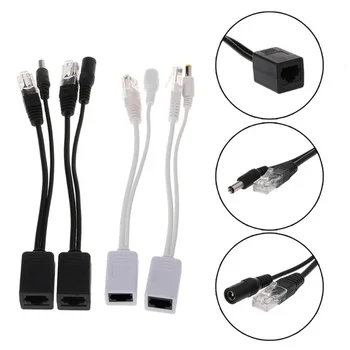 Cable adaptador POE, Kit divisor de inyector RJ45, cinta blindada, alimentación pasiva sobre Ethernet12-48v, combinador separador de sintetizador