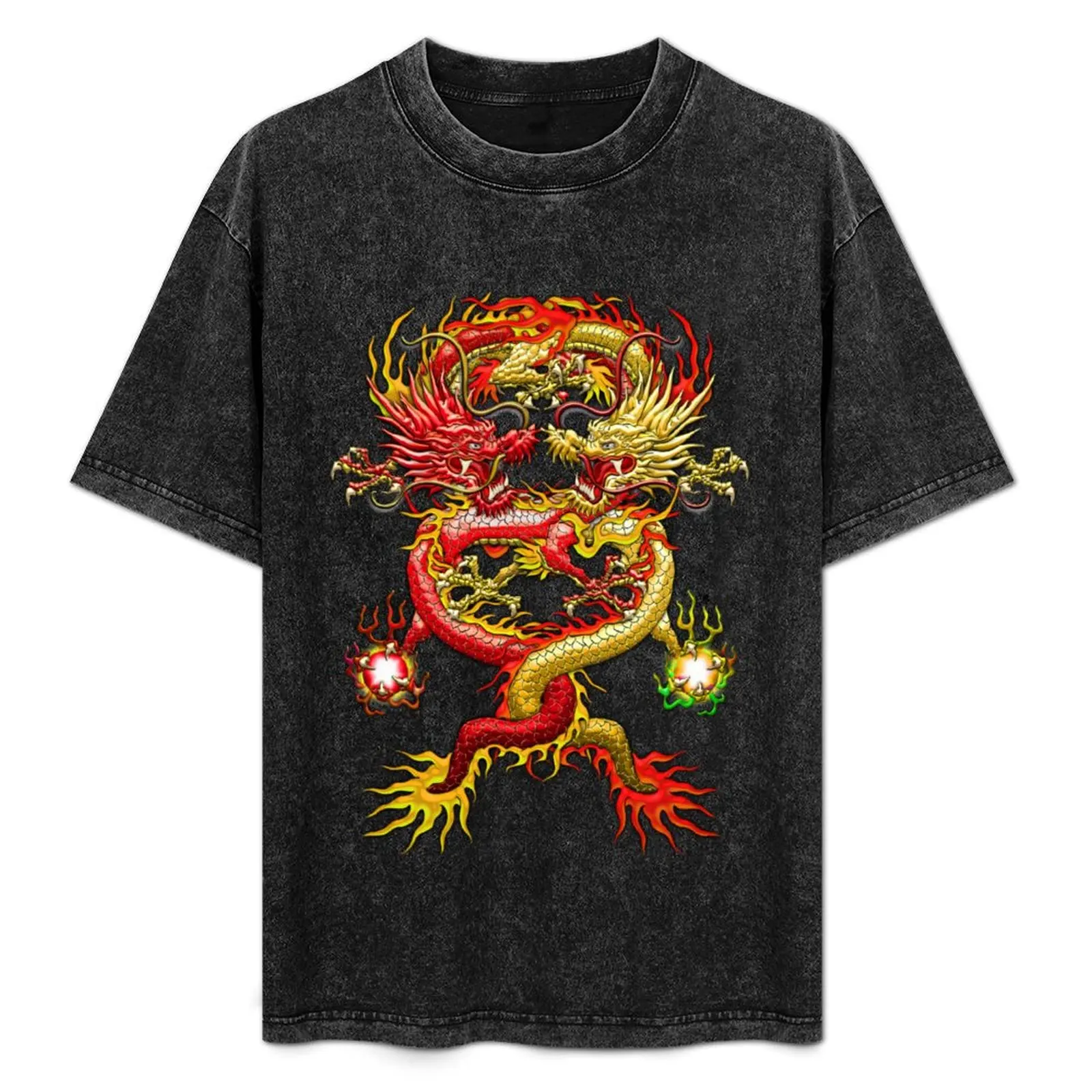 

Brotherhood of the Snake - The Red and The Yellow Dragons T-Shirt Plus Size Summer Casual T-Shirt