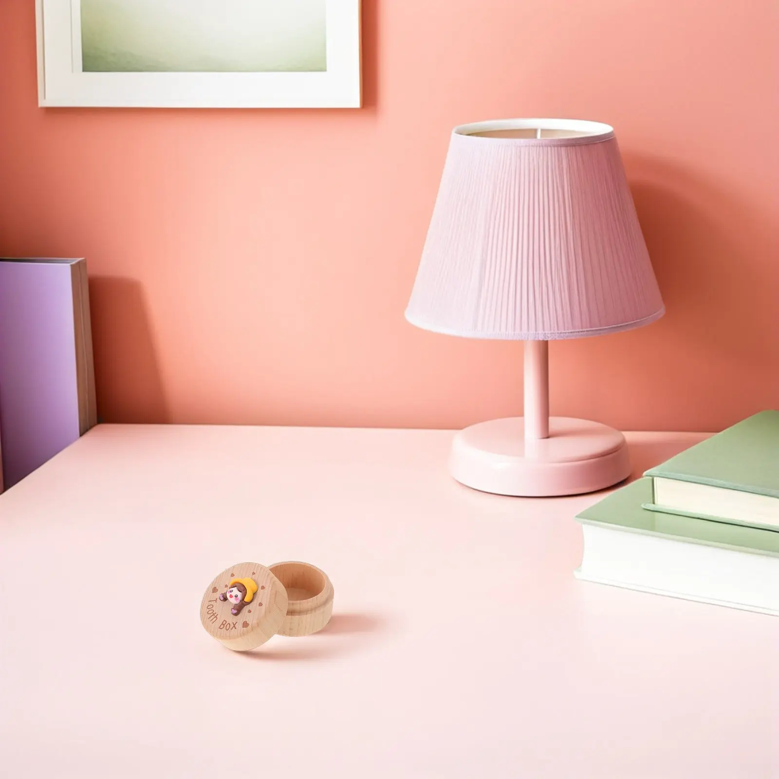 

Деревянная коробка для хранения молочных зубов, современный дизайн, безопасный нетоксичный материал, для первого прядка волос и хранения памятных вещей о потерянных зубах ребенка