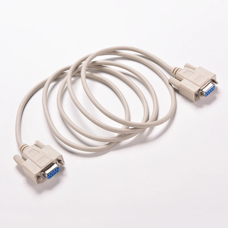 1 قطعة 5ft F/F المسلسل RS232 Null مودم كابل أنثى إلى DB9 FTA عبر اتصال 9 دبوس COM محول البيانات ملحقات الكمبيوتر