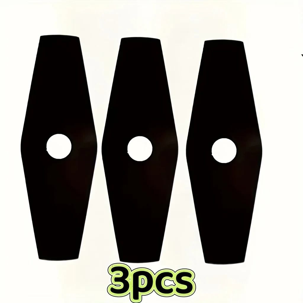 9 Inch 2 Teeth Metal Lawn Mower Blades 3 Pack Heavy Duty Saw Blades For Gas Brushcutter Grass Trimmer Replacement Spare Parts