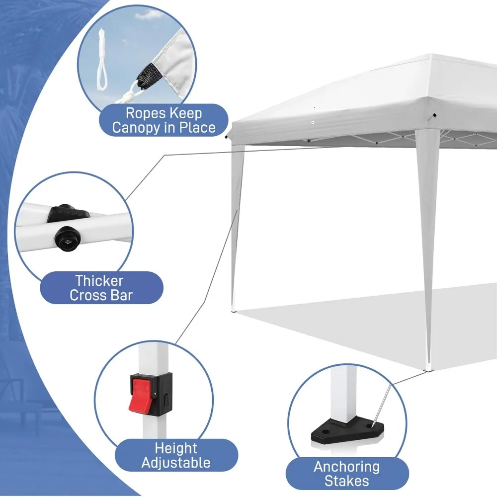 

10x20 ft Pop Up Canopy Tent with 6 Sidewalls with Carry Bag, Outdoor Gazebo Shelter, Patio Event Tent Outdoor, Customized