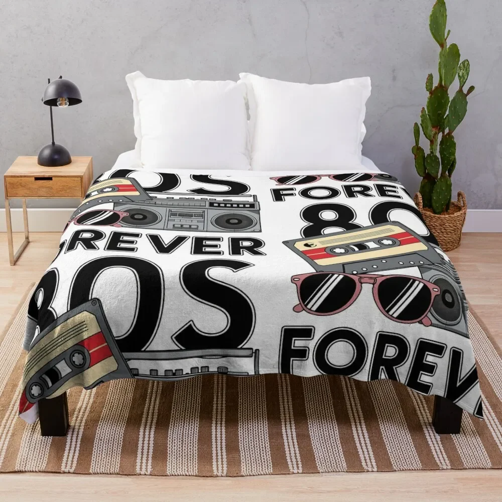 

80s Forever Throw Blanket Stylish Couch Blanket for Home Living Room