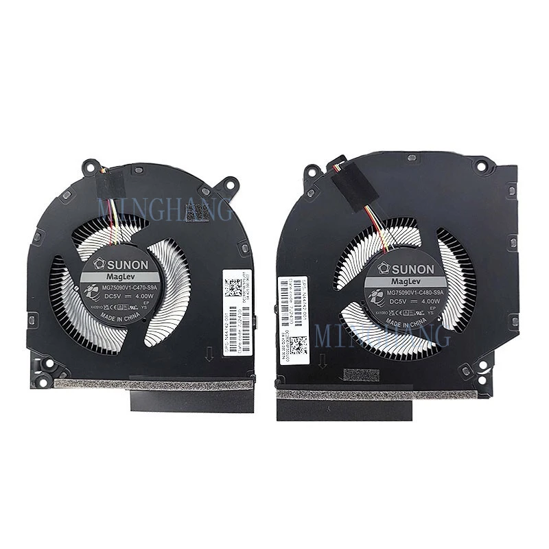 M   New For HP Victus Gaming Laptop 16-R TPN-C169 60W CPU GPU Fan DC5V N44742-001