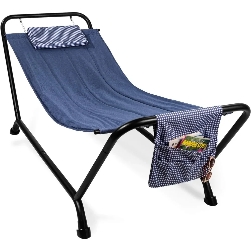 Products Outdoor Hammock Bed with Stand for Patio, Backyard, Garden, Poolside w/Weather-Resistant Polyester, 500LB