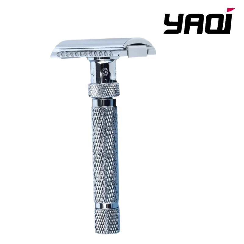 

Бритва для бороды Yaqi, регулируемая финальная резка, хромированная безопасная бритва, коллекционные предметы, подарок на день рождения для парня