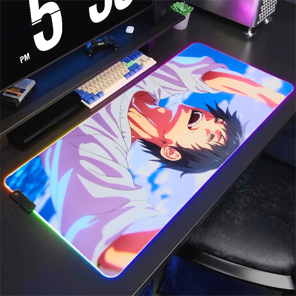 F-Fushiguro Toji  Mousepad XXL RGB Gaming Mouse Pads HD Black Gamer Accessories Large LED