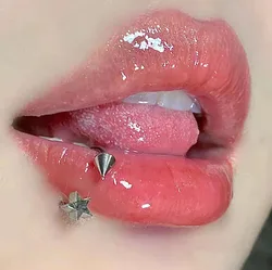 Punk Trendy Cool Pentagram Pointed Cone Lip Ring Horseshoe Ring Titanium Steel Balls Star Labret Piercing Earring Helix Jewelry