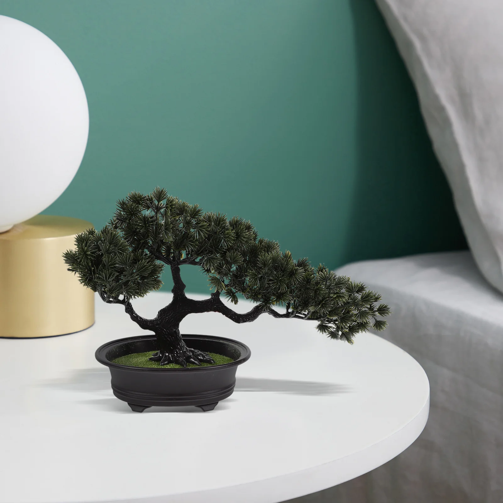

Fake Pine Bonsai Artificial Potted Plant For Home Office Desk Decor Zen Garden Farmhouse Room Asian Interior Lifelike