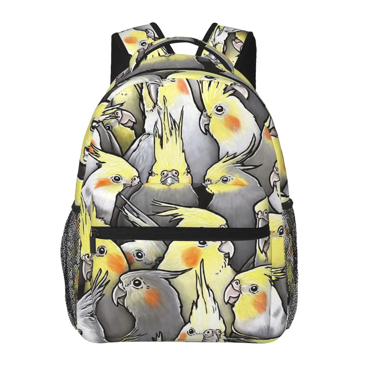 

Pet Birds Cockatiel Budgie Parrot Student Backpack School Bag Hiking Travel Daypack for Boys Girls Fashion Bookbag Shoulder Bags