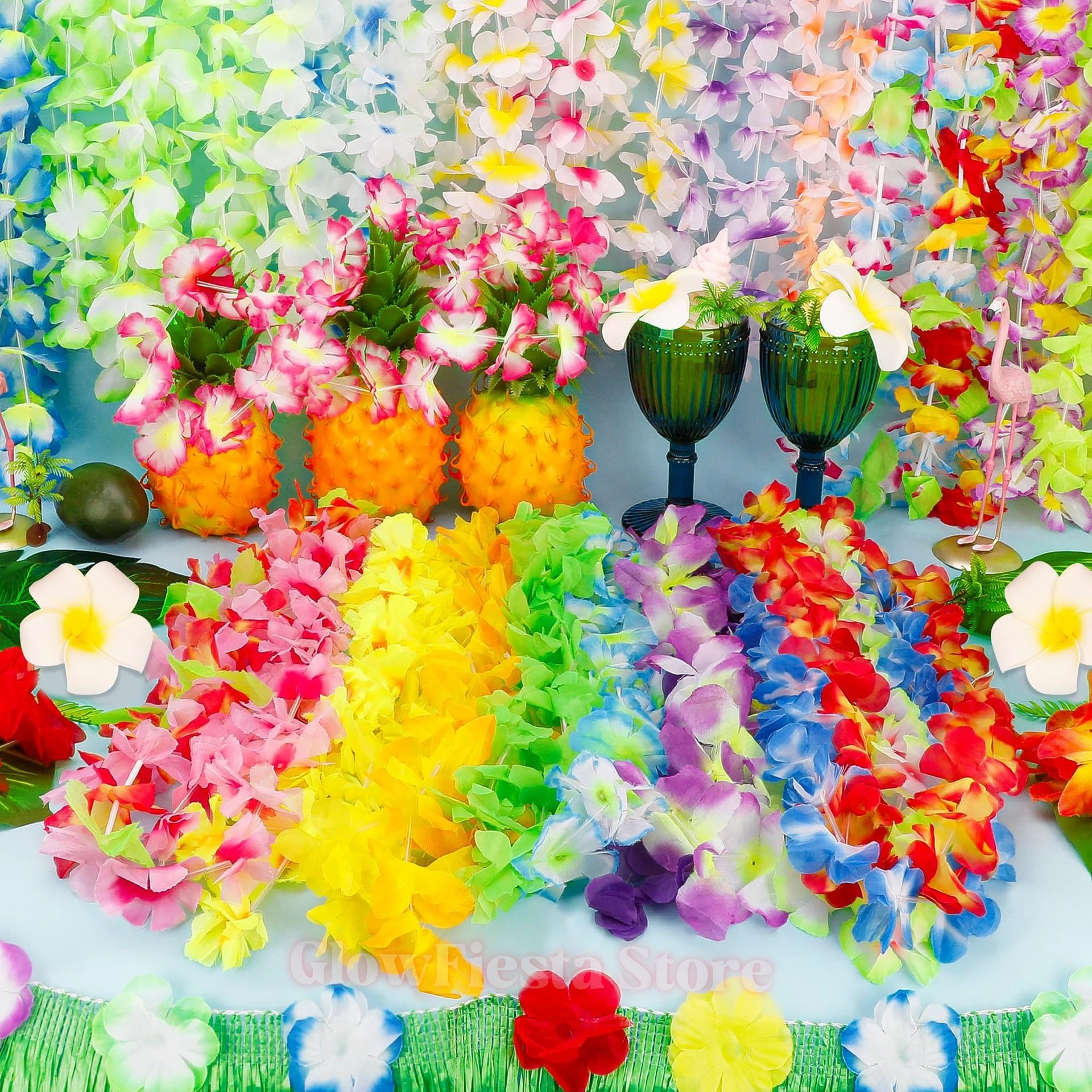 Hawaiian Artificial Flower Wre - Glow In The Dark Party Glasses recension och pris
