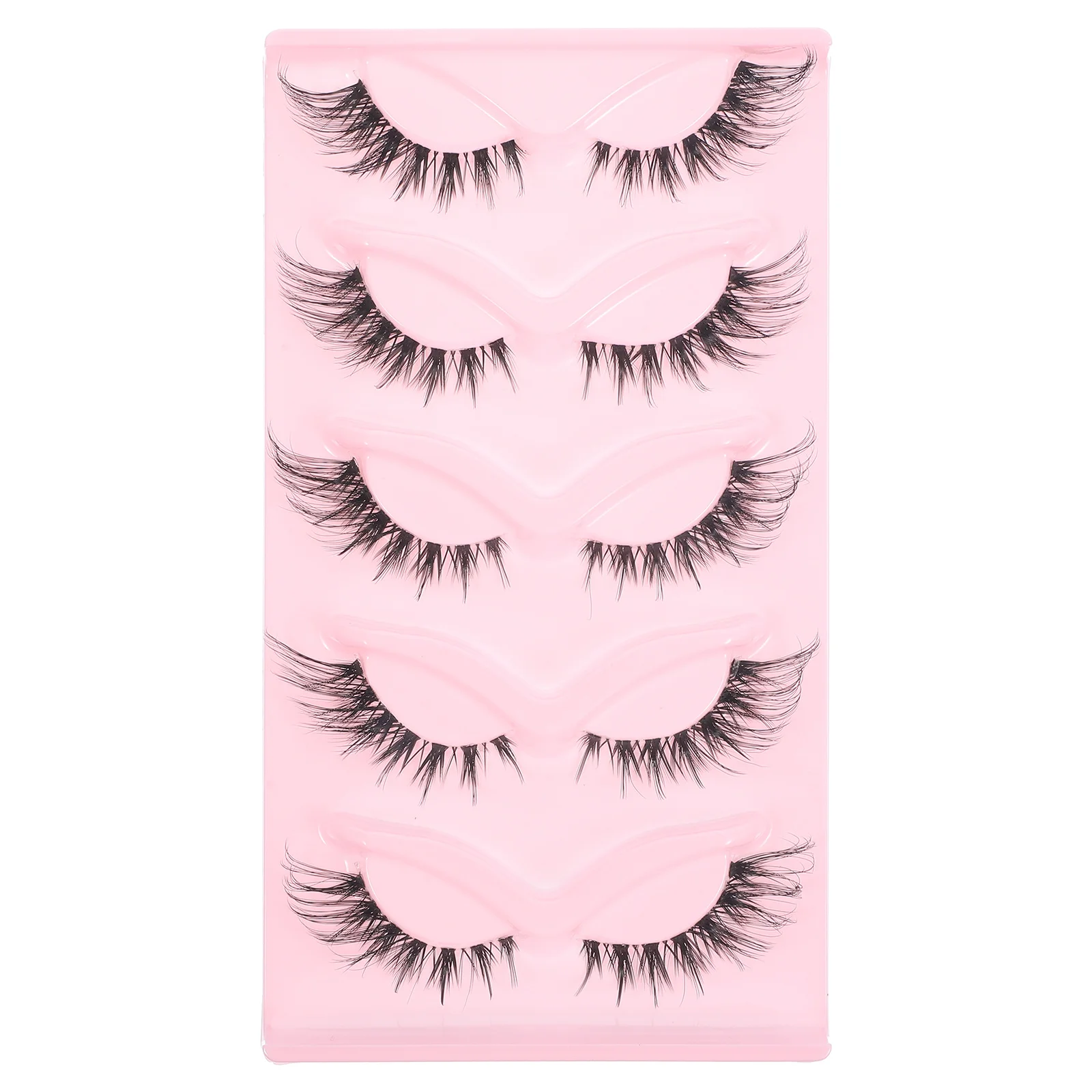 5 Paar künstliche Wimpern, leicht zu entfernen, leichte Wimpernstreifen, natürliches Aussehen, Wimpern-Massen-Set, Wimpern in großen Mengen