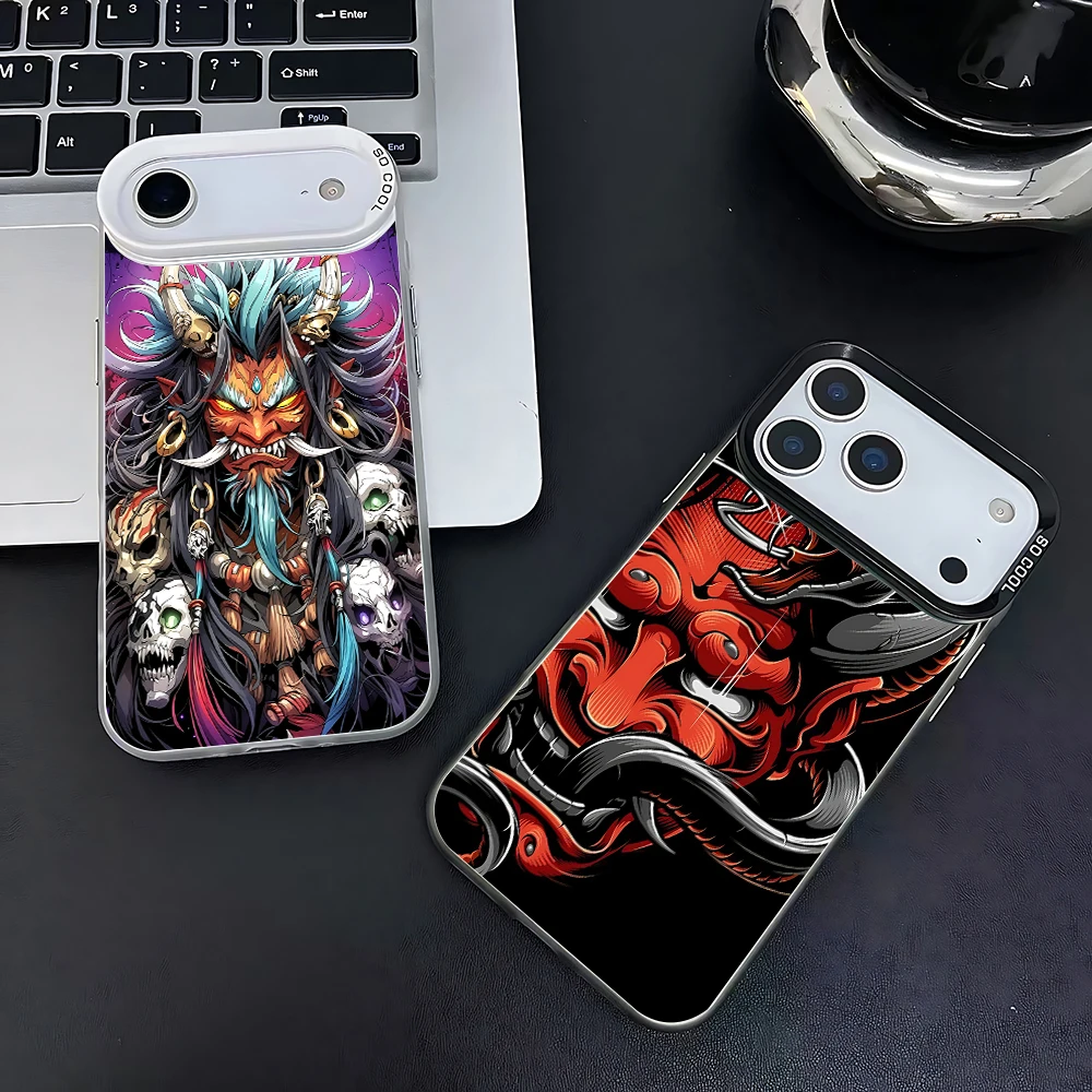 اليابان شبح الوجه الساموراي جراب هاتف ممن لهم Reno14 Reno13 Reno12 Reno11 Reno10 Reno8 Reno7 6 5 Z F T Pro زائد 5G ماتي الغطاء الخلفي