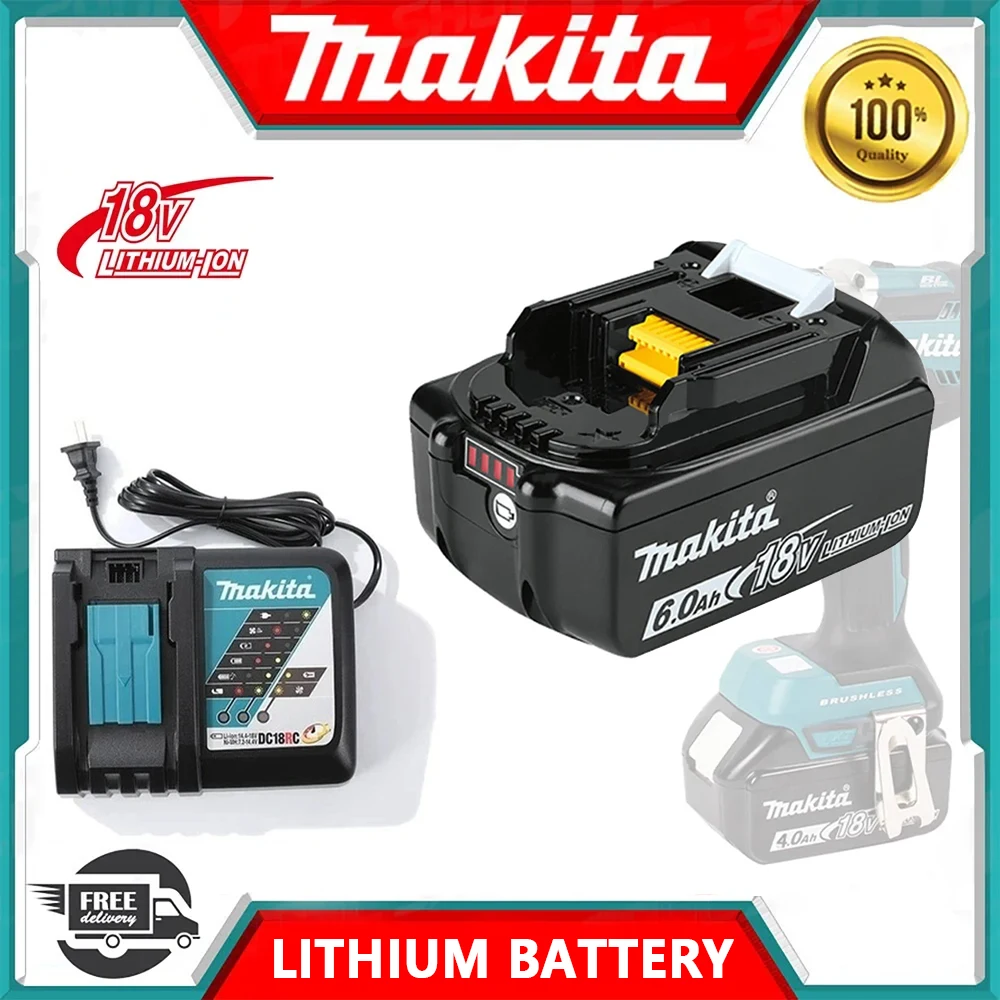 

18V 3.0/5.0/6.0Ah Makita Original With LED lithium ion replacement LXT BL1860B BL1850 Makita rechargeable power tool battery