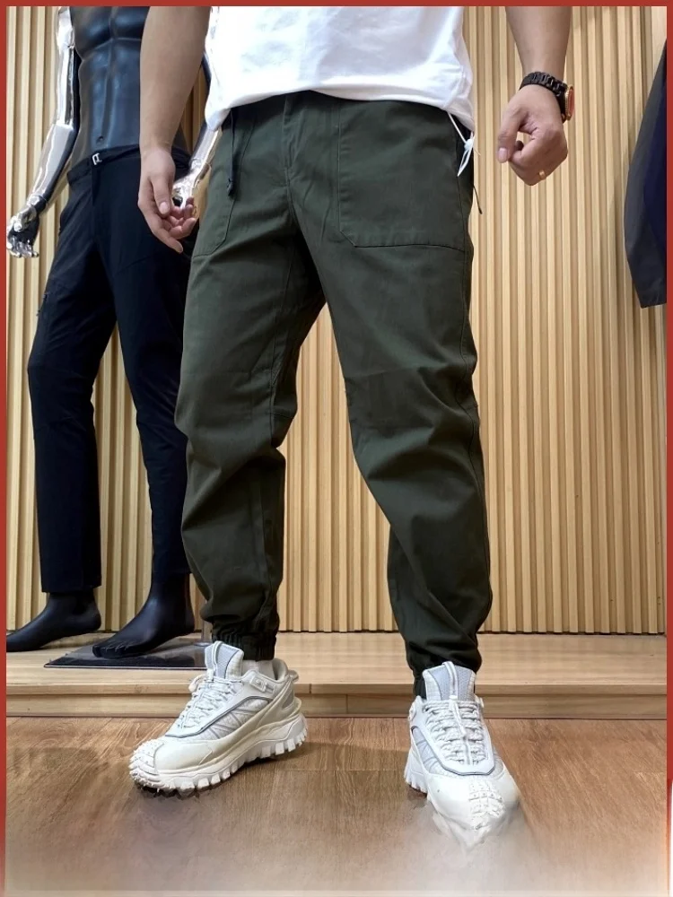 

Мужские повседневные брюки Harlan, осенне-зимние новые брюки, функциональный ветер, свободный крой, эластичный пояс, смесь хлопка