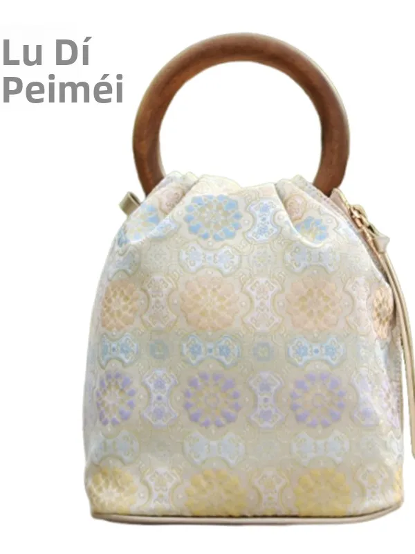 Bolso de Mano Dibao Xianghua Tang Small  Song Jin LC2211, Bolso Cuadrado de Seda Xiangyun para Mujer, Bolso de Mano y Ban...