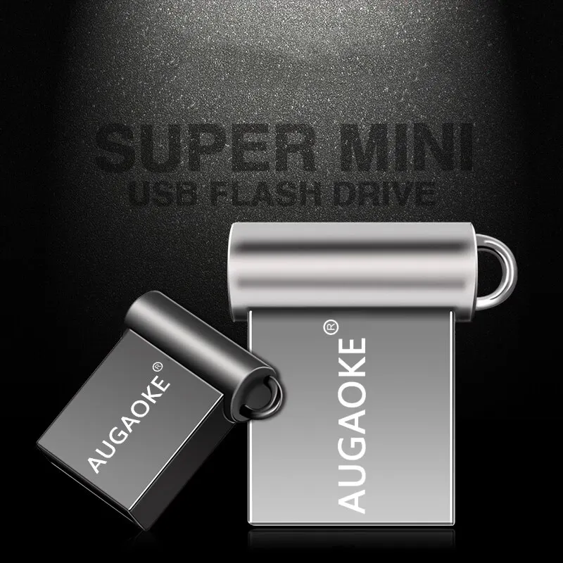 AUGAOKE-محرك قلم معدني ، عصا ذاكرة للكمبيوتر ، هاتف خلوي ، عصا USB ، عصا USB ، USB ، 32 جيجابايت ، 64 جيجابايت