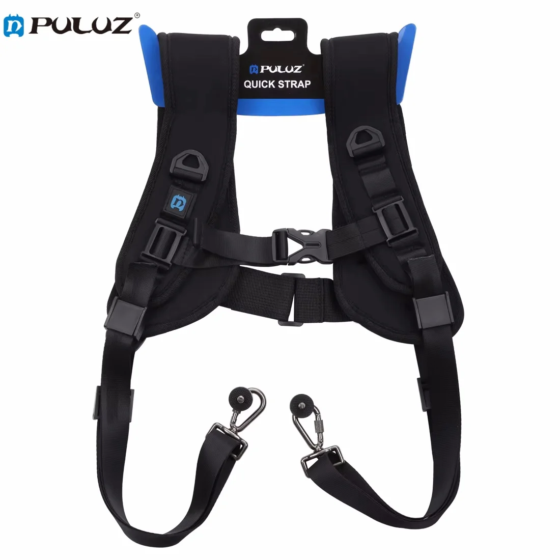 PULUZ Quick Release Double Shoulder Harness Soft Pad Decompression Foam Strap Belt for Canon Nikon Sony DSLR Digital Cameras