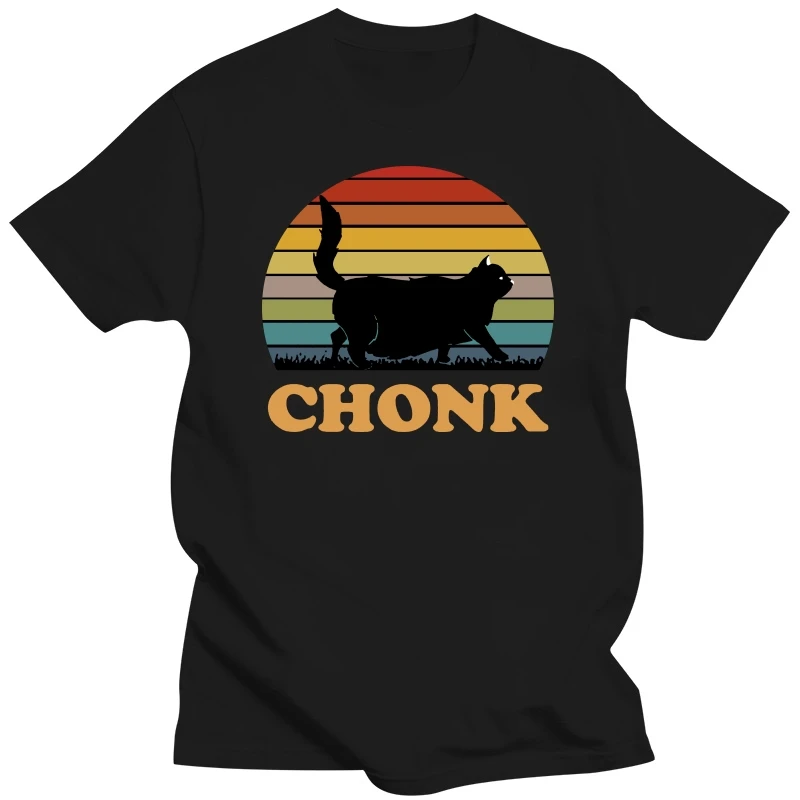 2020 fashion Funny Chonk Scale Cat Meme T-Shirt Retro Vintage Cat Lover Cat Mom XS-3XL