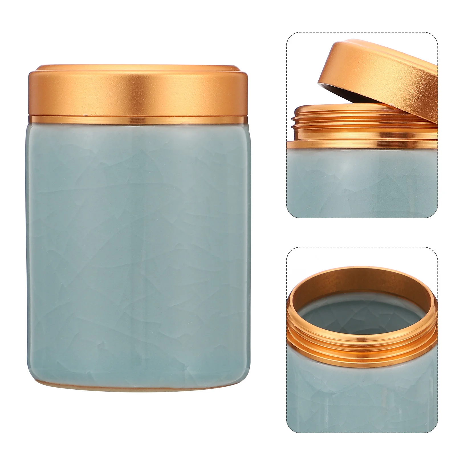 

Ceramic Sealed Tea Jar Elegant Storage Container for Loose Tea Candy Chocolate Kitchen Use Jar Canister