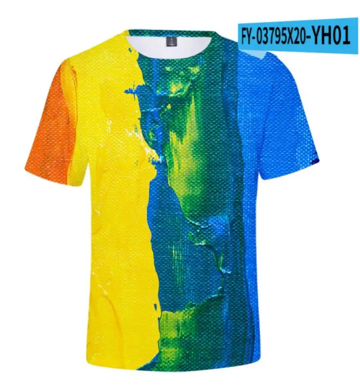 Mode T-shirt Beliebte Kurzarm Für Männlichen Casual Tops Abstrakte kunst muster Top Männer T-shirt 3D Gedruckt Attraktive T-shirts