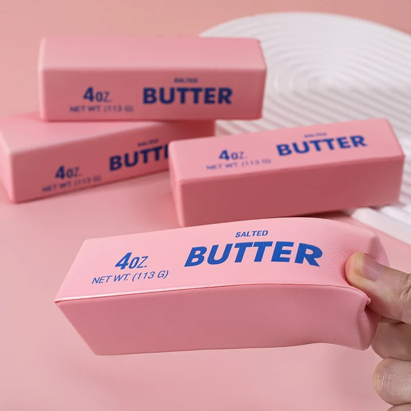Neues Butter-Stick Fidget-Spielzeug, Quetschbares Elastisches Käse-Stick, Lustiges Entspannungs- und Stressabbau-Spiel, Quetsch-Scherzartikel – Detail 3