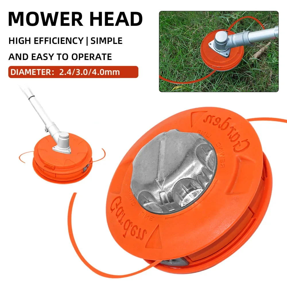 Automatic Grass Trimmer Head for Gasoline Garden Machinery Brush Cutter, Universal Fit String Trimmer Replacement Bump Head