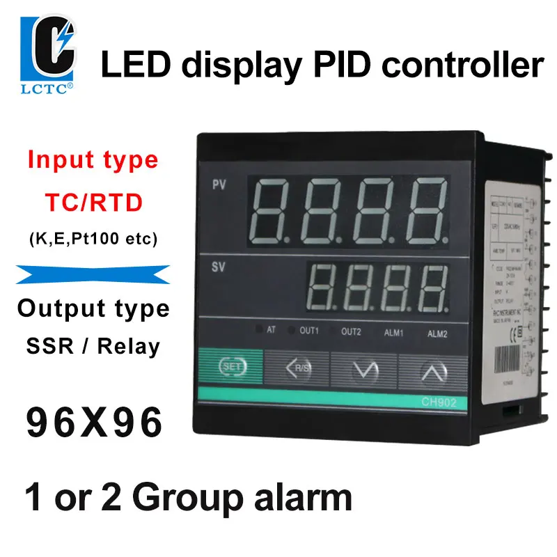 LCTC CH902 PID Regulator SSR Relay RS485 Output PID Temperature Controller TC/RTD Input Industrial Intelligent RKC 96x96mm