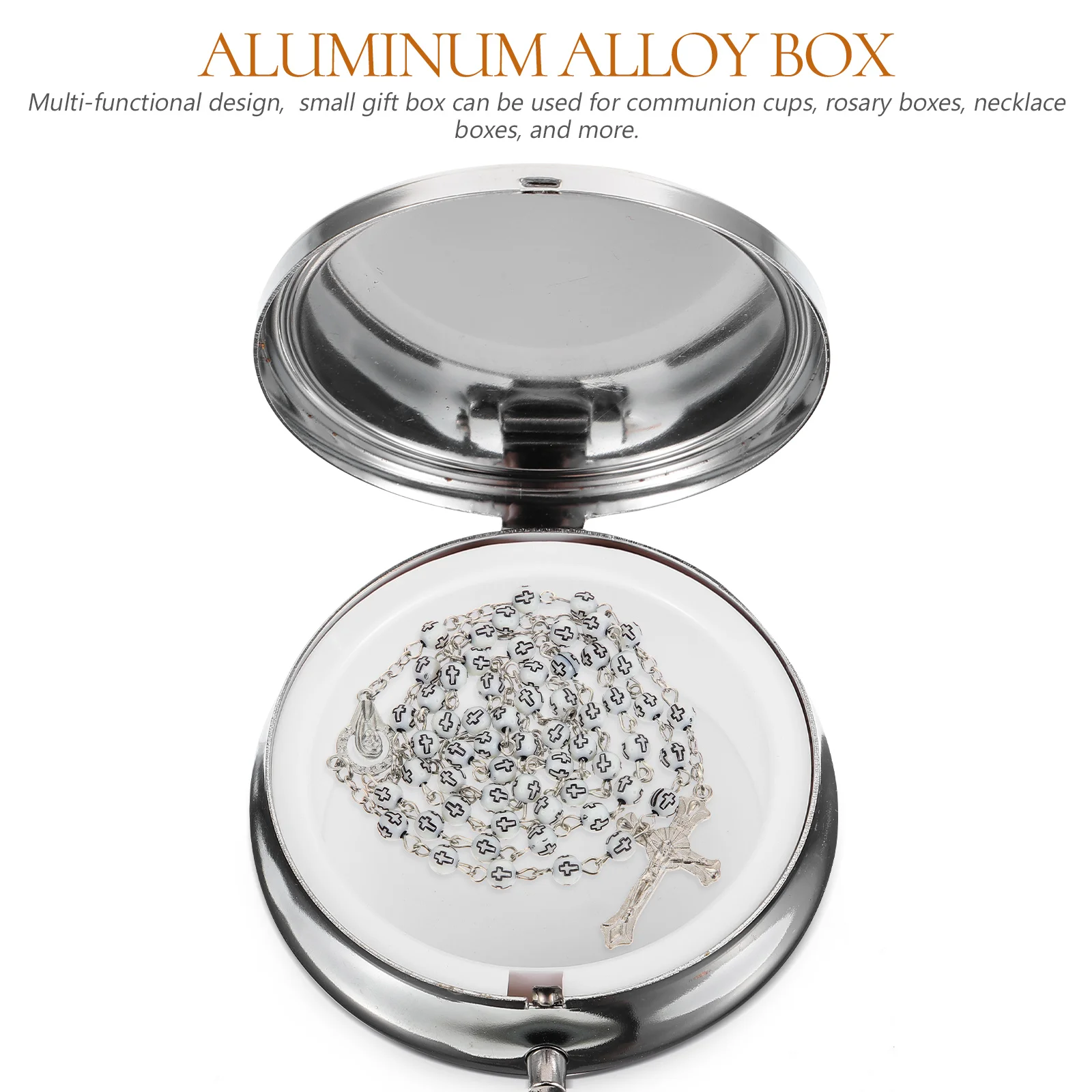 

Necklace Gift Box Catholic Aluminum Alloy Necklace Storage Case Custom Jewelry Display Organizer Gift Packaging