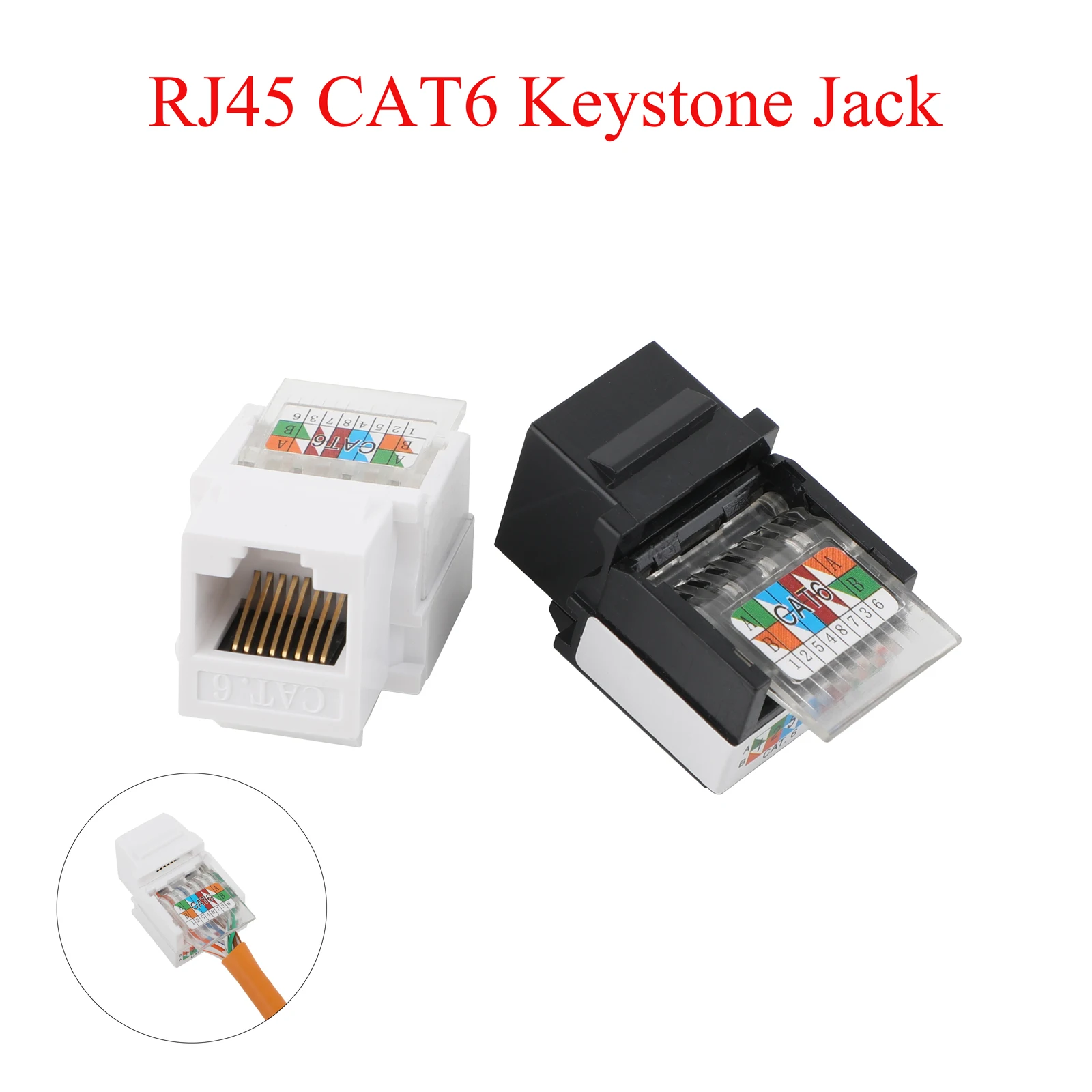 Patch Panel Cat6 - 10PCS Network Wall Socket Tool-Less CAT6