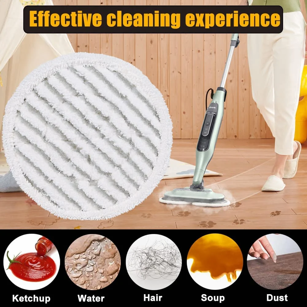 Beauty 6PCS Steam Mop Replacement Pads For Shark S7001 S7000AMZ S7000 Series,Mop Head Replacement Steam And Scrub Pads For Tile