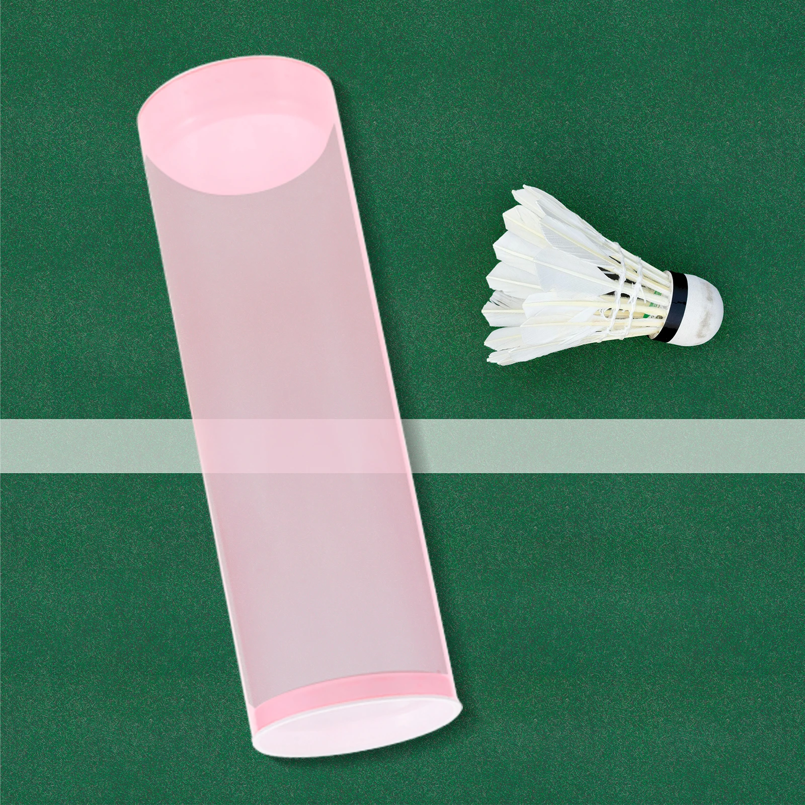 

Portable Transparent Badminton Ball Tube Large Capacity Lid Shuttlecock Storage Tube Tennis Ball Holder Sports Carrier