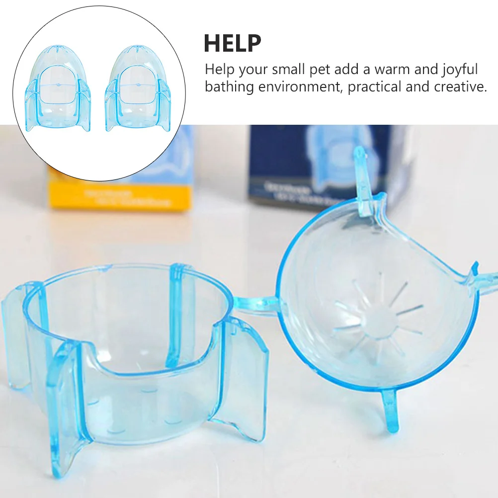 

2pcs Pet Hamster Bathtub Small Pet Bath Basin For Hamster Eco-Friendly Durable Plastic Easy Clean Creative Practical Supplies