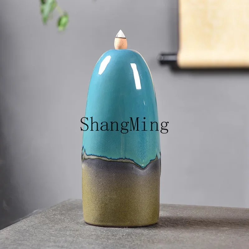 

CL left and right reverse incense burner retro kiln turns blue creative home ornaments wholesale hot selling