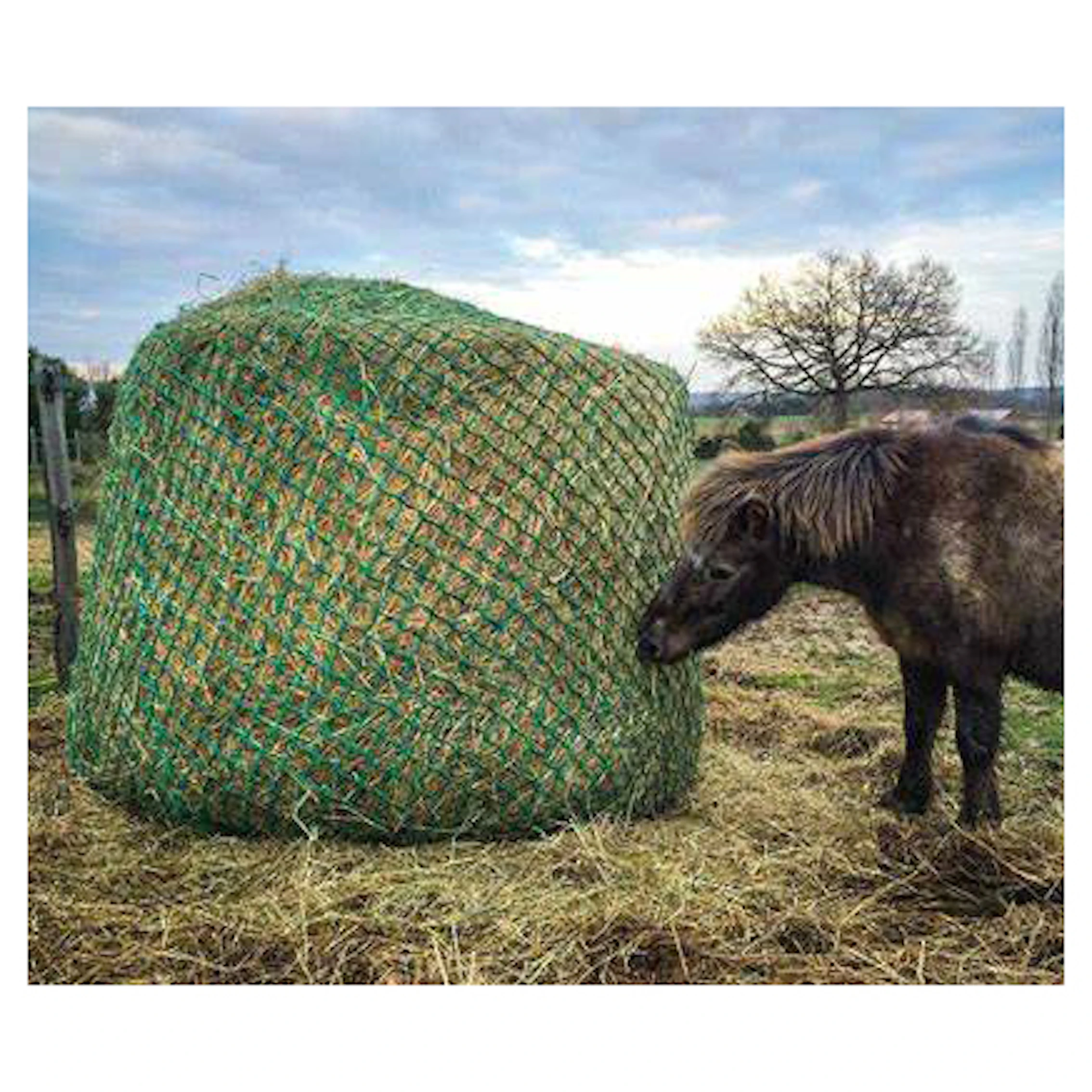 

2025 UV Stabilized Durable PE PP Material 5' X 4' Horse Round Bale Hay Net Slow Feeder Het for Sale