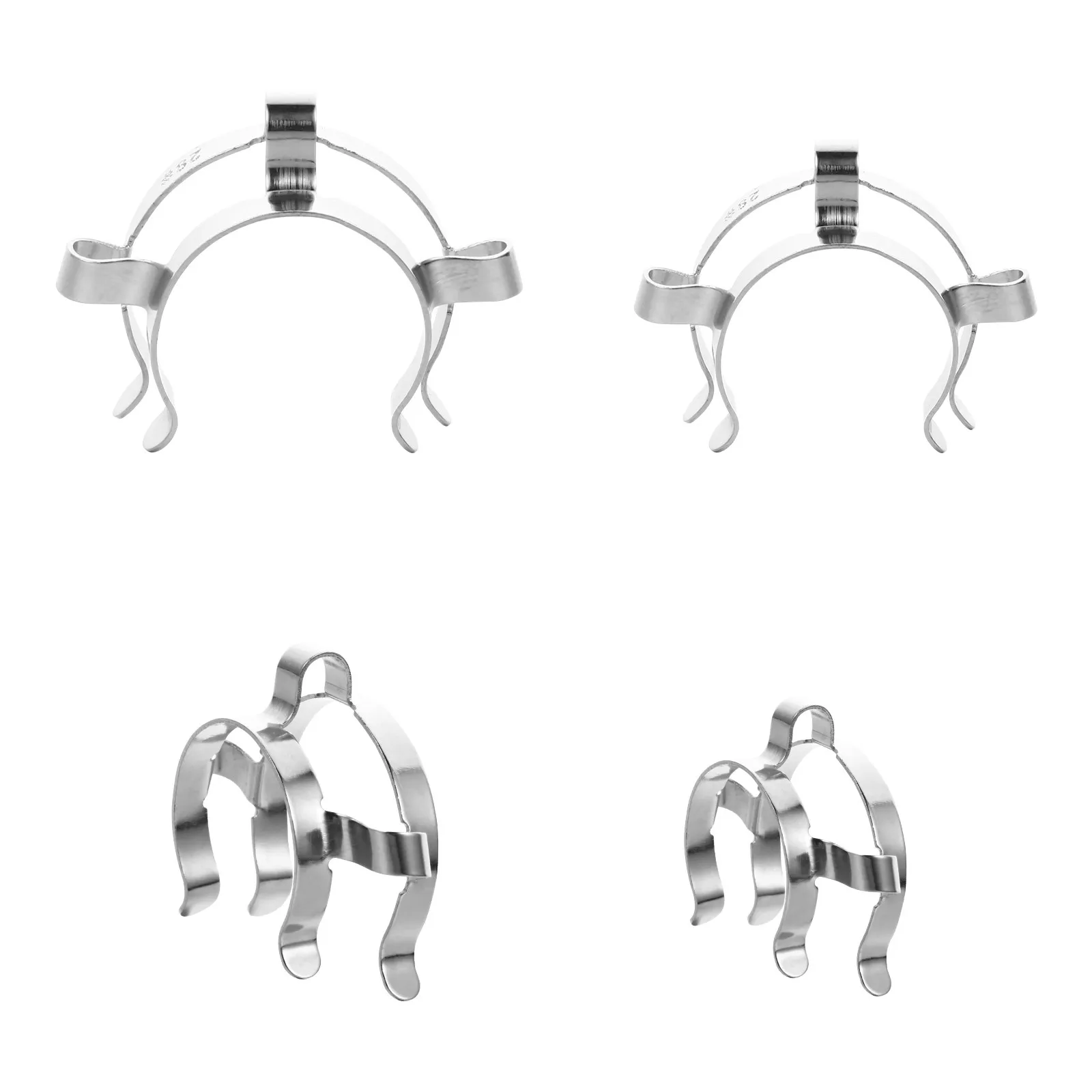 4pcs Stainless Steel clip Keck Clamp For Glass Ball Socket O-Ring Joints Lab Taper Mounting Clips Corrosion Resistant