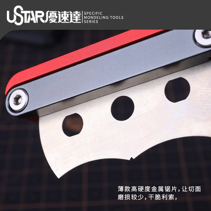 Ustar Light Alloy Shaped Hand Saw With 5 Special-Shaped Saw Blades For Assembly Gundam Model Hobby Building Making Tools DIY