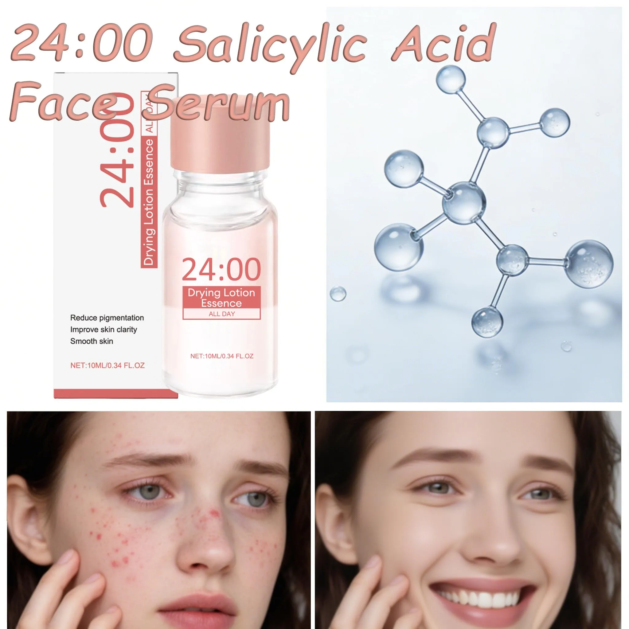 Professional Salicylic Acid Serum Clear Skin Pore Maintenance Essence Gentle Exfoliating Formula Glass Skin Korean Skincare