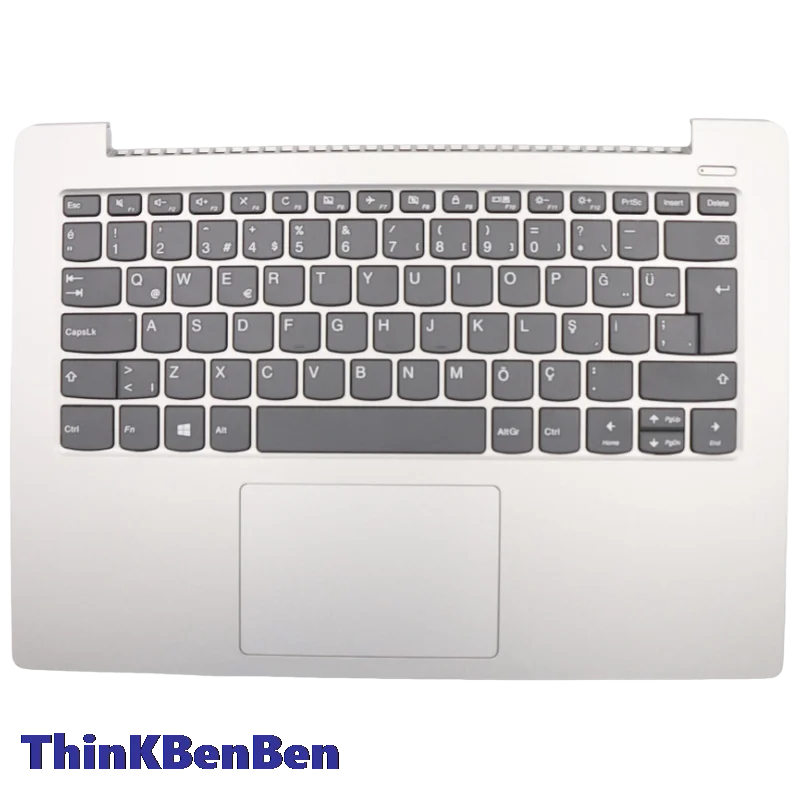 TR Turkish Platinum Grey Keyboard Upper Case Palmrest Shell Cover For Lenovo Ideapad 330S 14 14IKB 14AST 5CB0R07642