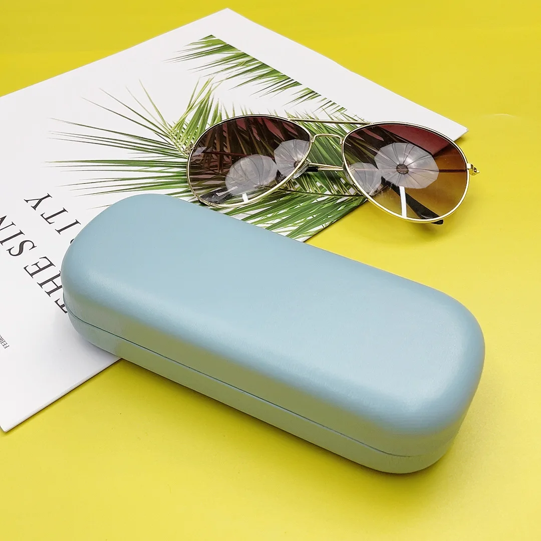 Fashion Leather Glasses Case Men's And Women's Anti-compression Glasses Case PU Hard Shell High-value Anti-pressure Protective