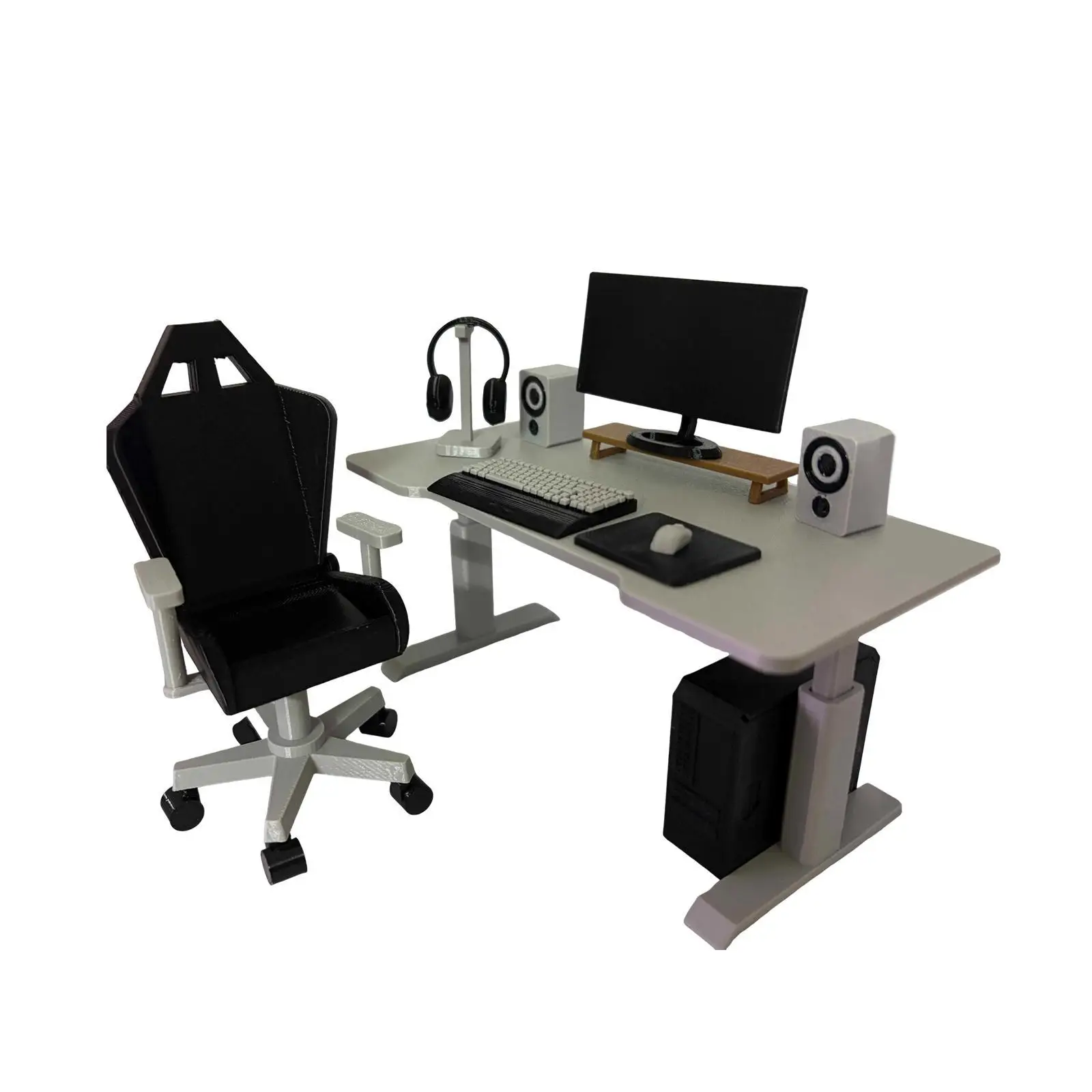 Miniature Office Furniture Layout Decoration Compact Pretend Play Toy Simulation