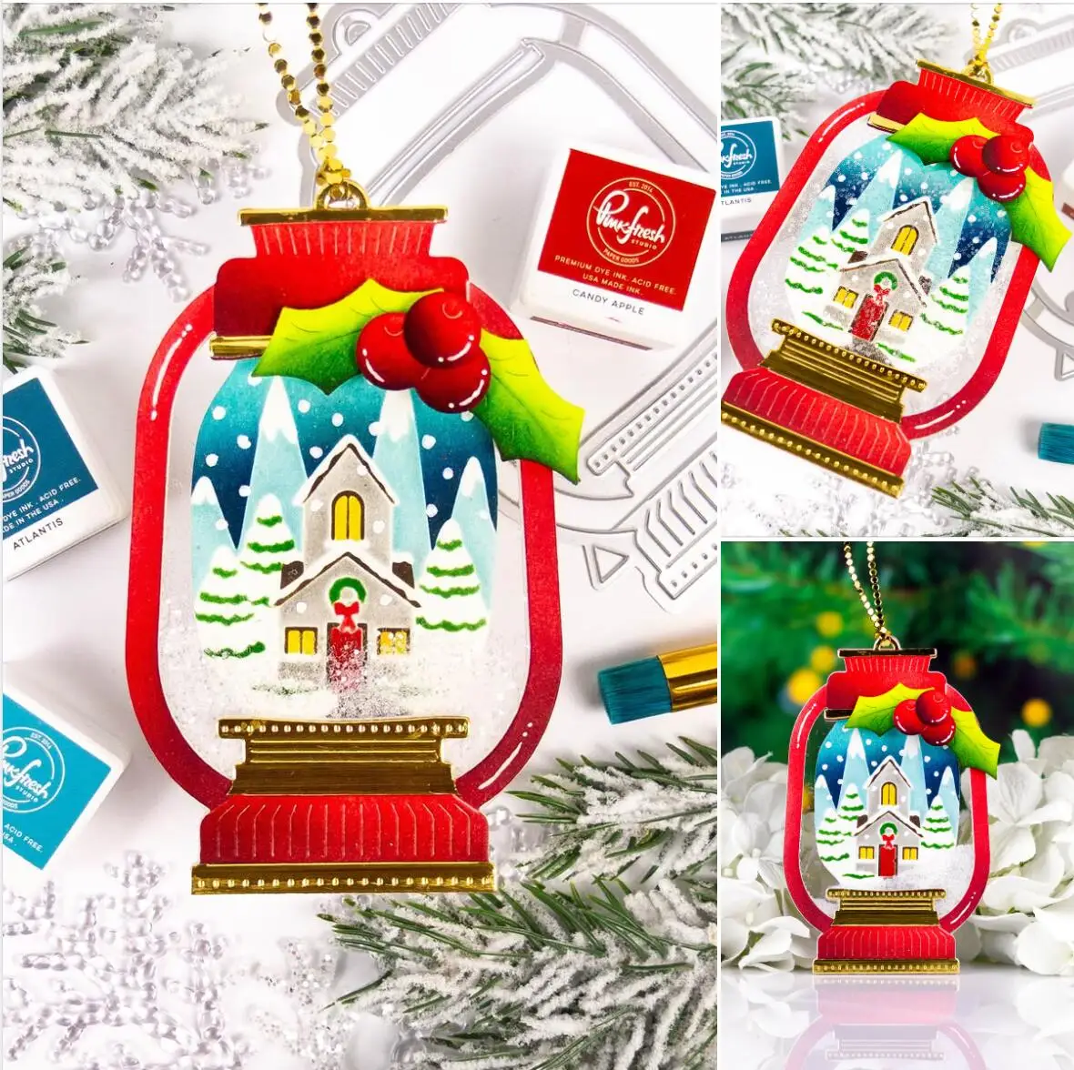 أغسطس 2025 أضواء عيد الميلاد قطع معدنية يموت واضح Stamps Stencil الساخن احباط DIY بها بنفسك سجل القصاصات الحرفية الديكور النقش #3