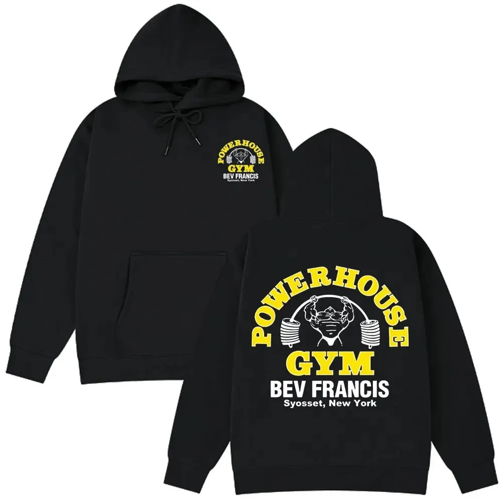 Powerhouse Gym Sudadera con capucha gráfica Olympia Fitness levantamiento de pesas ejercicio Hip-hop sudadera hombres mujeres Casual cálido jersey de Harajuku