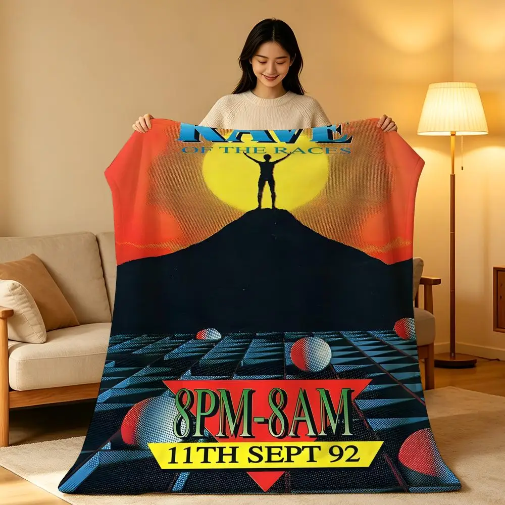 Art R-Rave.R-Roses Throw hot High-Density Short Plush Blanket Soft Skin-Friendly for Sofa Nap Air-Conditioned Room