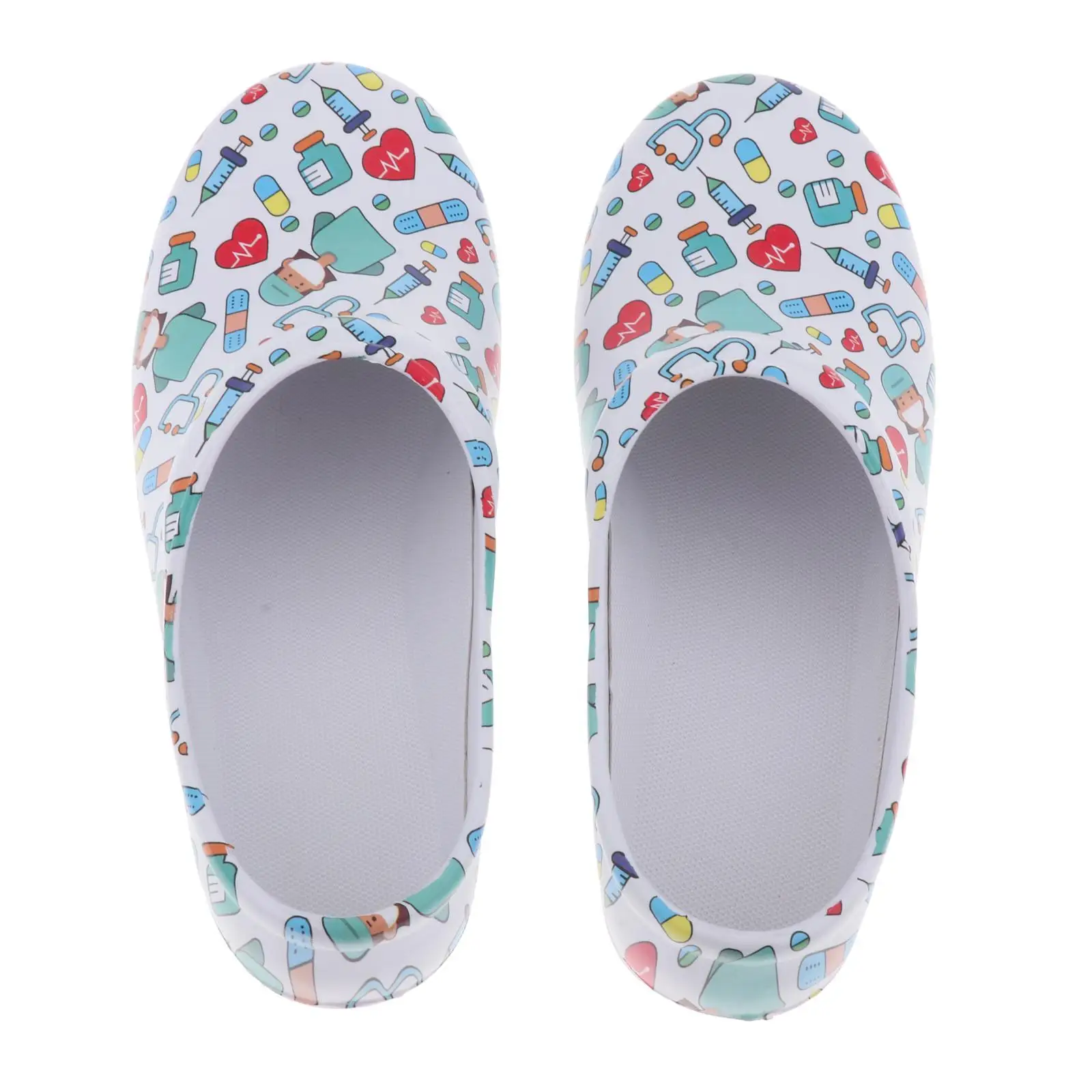 Comfortable Women Clogs Nursing Shoes Slip on Casual Flat Non Slip Work Footwear Soft EVA Sole Waterproof for Doctor