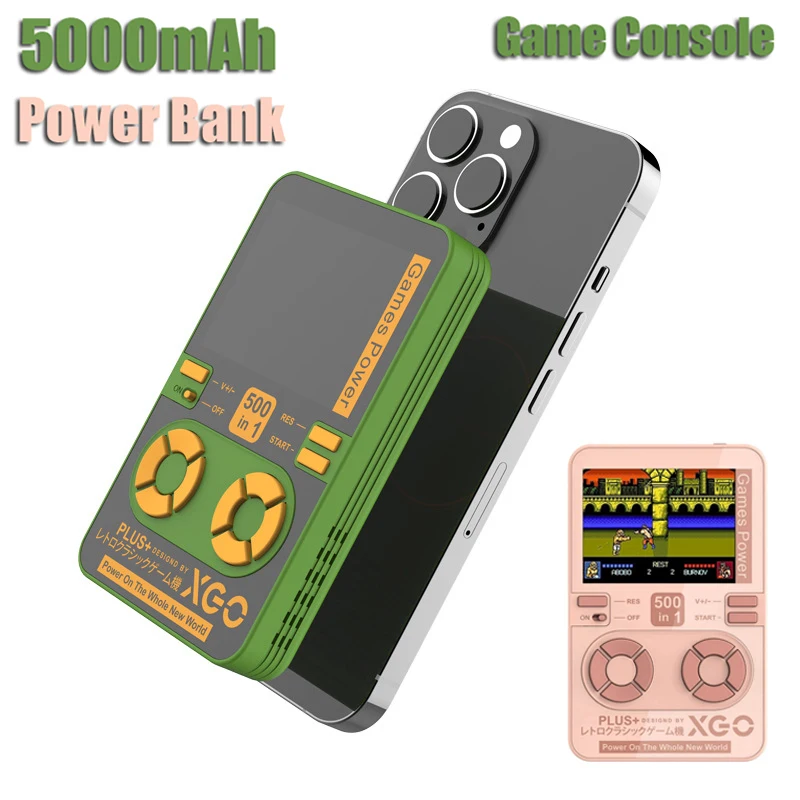 Retro Game Console Power Bank Dy09 5000mAh Magnetic Power Bank For Magsafe Wireless Wired Fast Charging Back Clip Power Supply